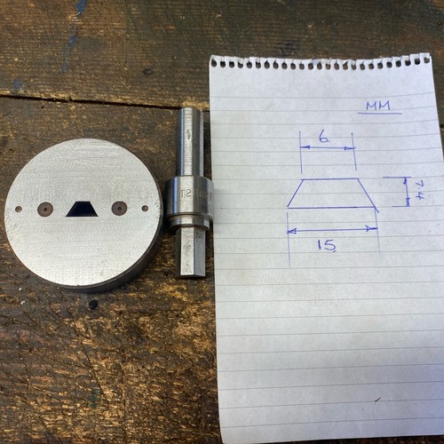 Fly press wedge shape - , punch